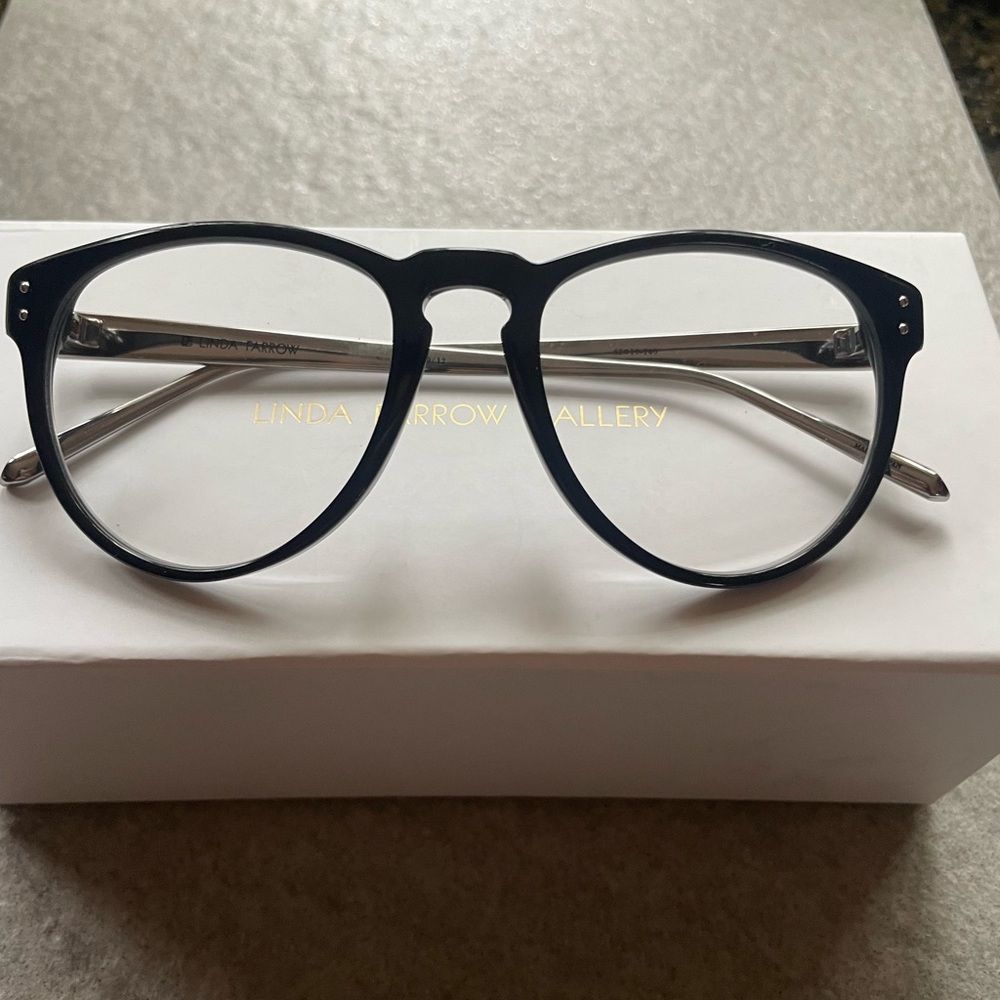 Linda Farrow Black Eyeglasses